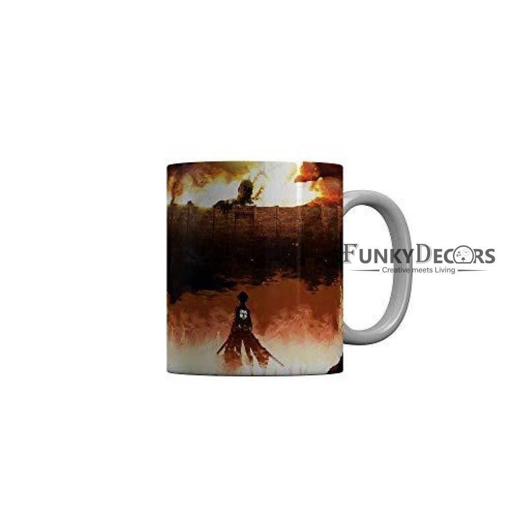 Funkydecors Anime Girl Gothic Cat Ceramic Mug 350 Ml Multicolor Mugs