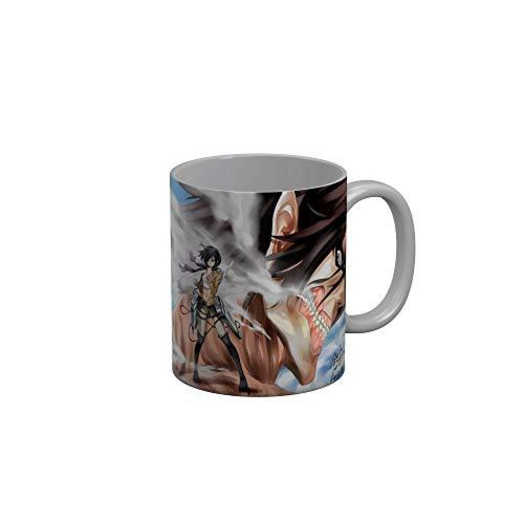 Funkydecors Anime Girl Gothic Cat Ceramic Mug 350 Ml Multicolor Mugs