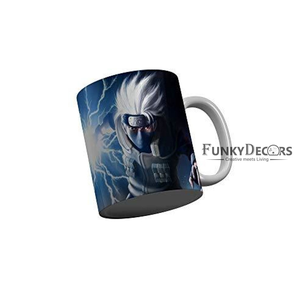 Funkydecors Anime Girl Gothic Cat Ceramic Mug 350 Ml Multicolor Mugs