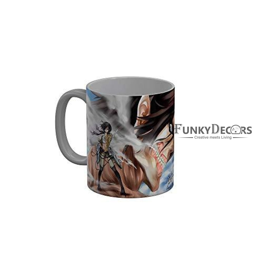 Funkydecors Anime Girl Gothic Cat Ceramic Mug 350 Ml Multicolor Mugs