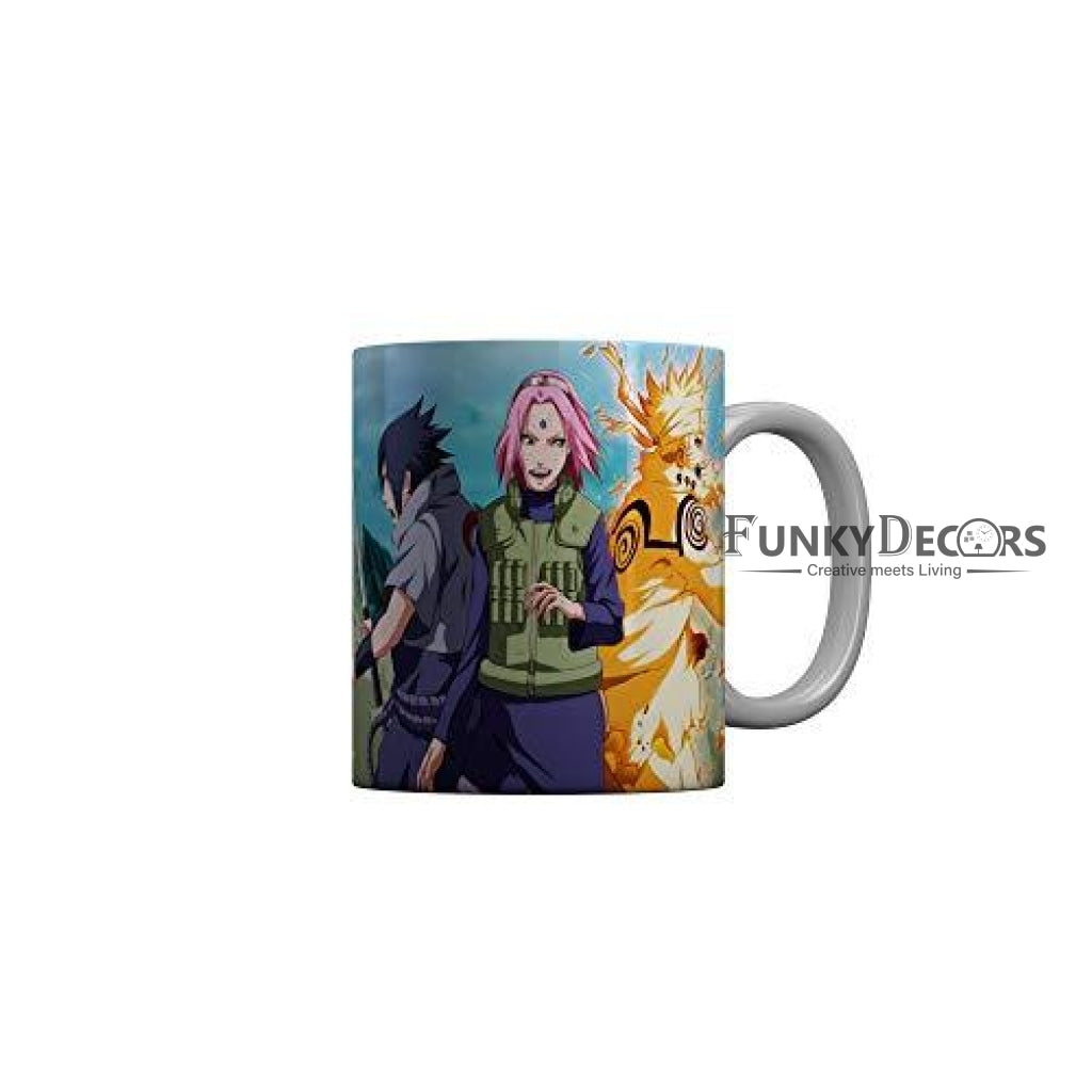 Funkydecors Anime Girl Gothic Cat Ceramic Mug 350 Ml Multicolor Mugs