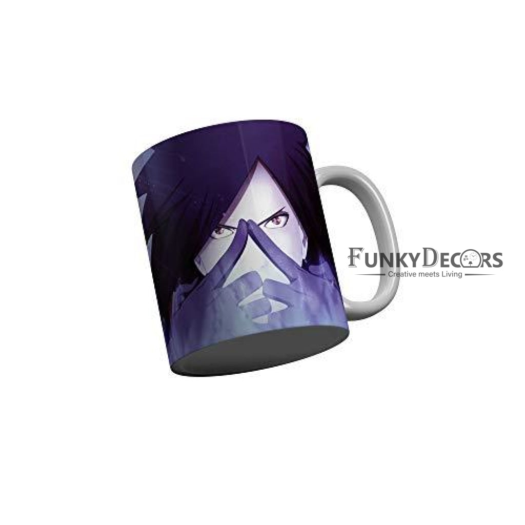 Funkydecors Anime Girl Gothic Cat Ceramic Mug 350 Ml Multicolor Mugs
