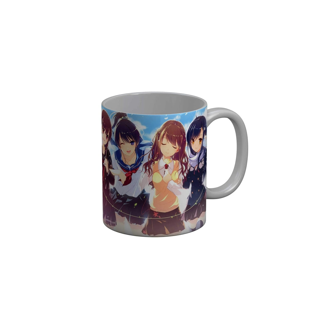 Funkydecors Anime Girl Gothic Cat Ceramic Mug 350 Ml Multicolor Mugs