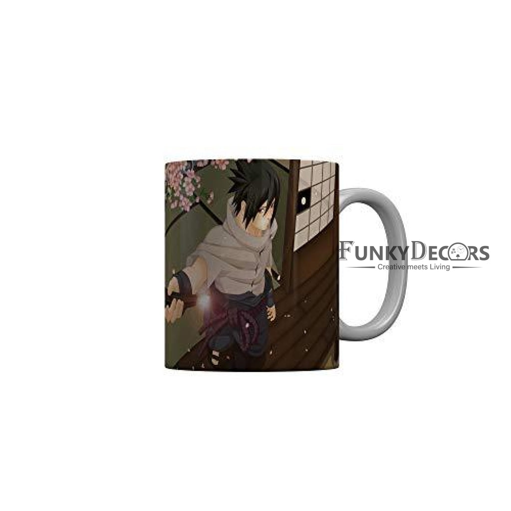 Funkydecors Anime Girl Gothic Cat Ceramic Mug 350 Ml Multicolor Mugs