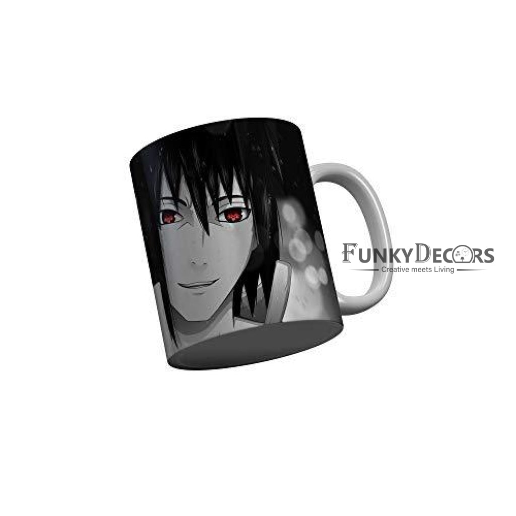 Funkydecors Anime Girl Gothic Cat Ceramic Mug 350 Ml Multicolor Mugs