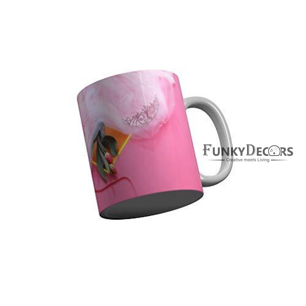 Funkydecors Anniversary Wishes Gift For Your Love Ceramic Mug 350 Ml Multicolor Mugs