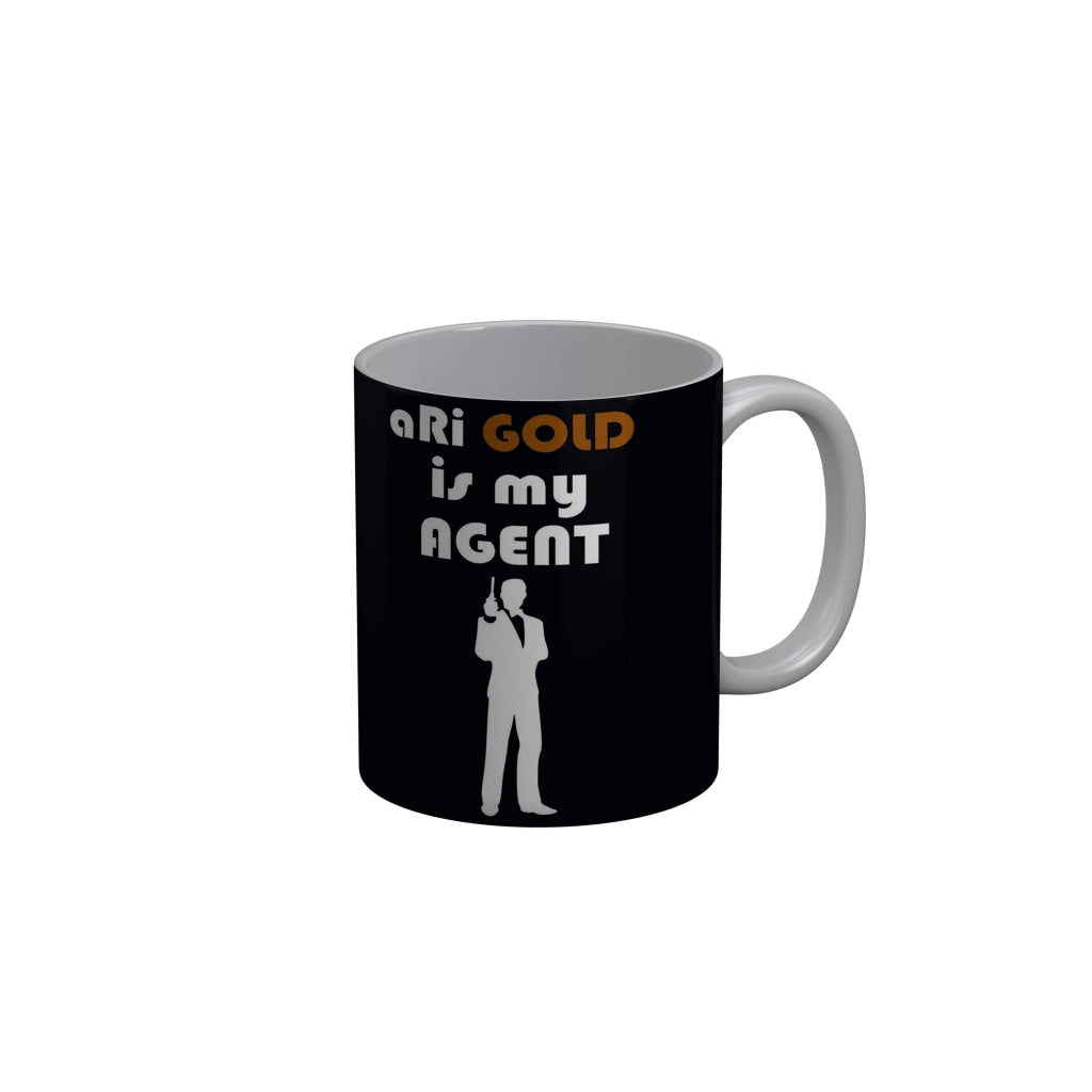 FunkyDecors Ari Gold Is My Agent Black Funny Quotes Ceramic Coffee Mug, 350 ml Mug FunkyDecors