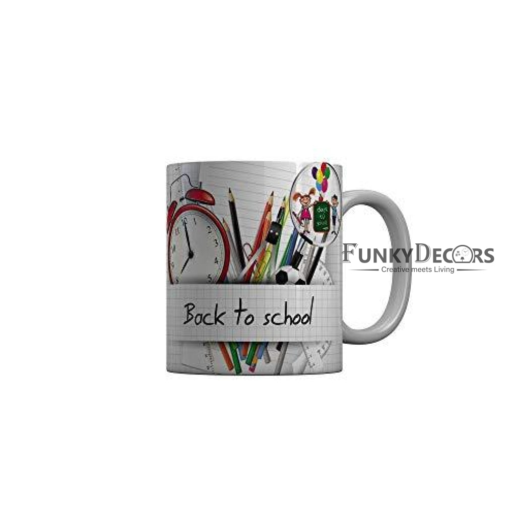 Funkydecors Back To School Childhood Memories Ceramic Mug 350 Ml Multicolor Mugs