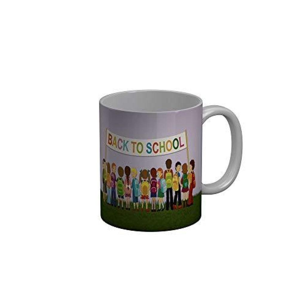 Funkydecors Back To School Childhood Memories Ceramic Mug 350 Ml Multicolor Mugs