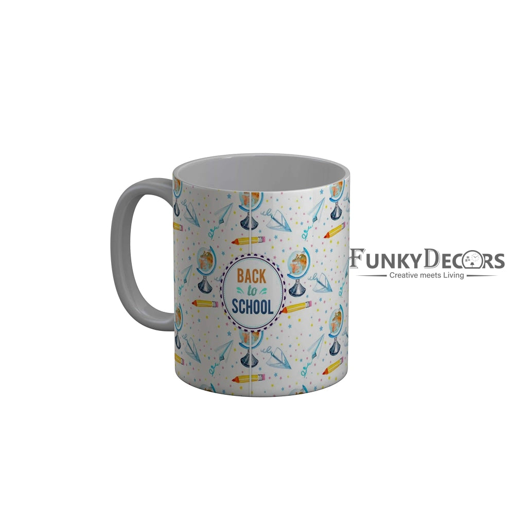 Funkydecors Back To School Childhood Memories Ceramic Mug 350 Ml Multicolor Mugs