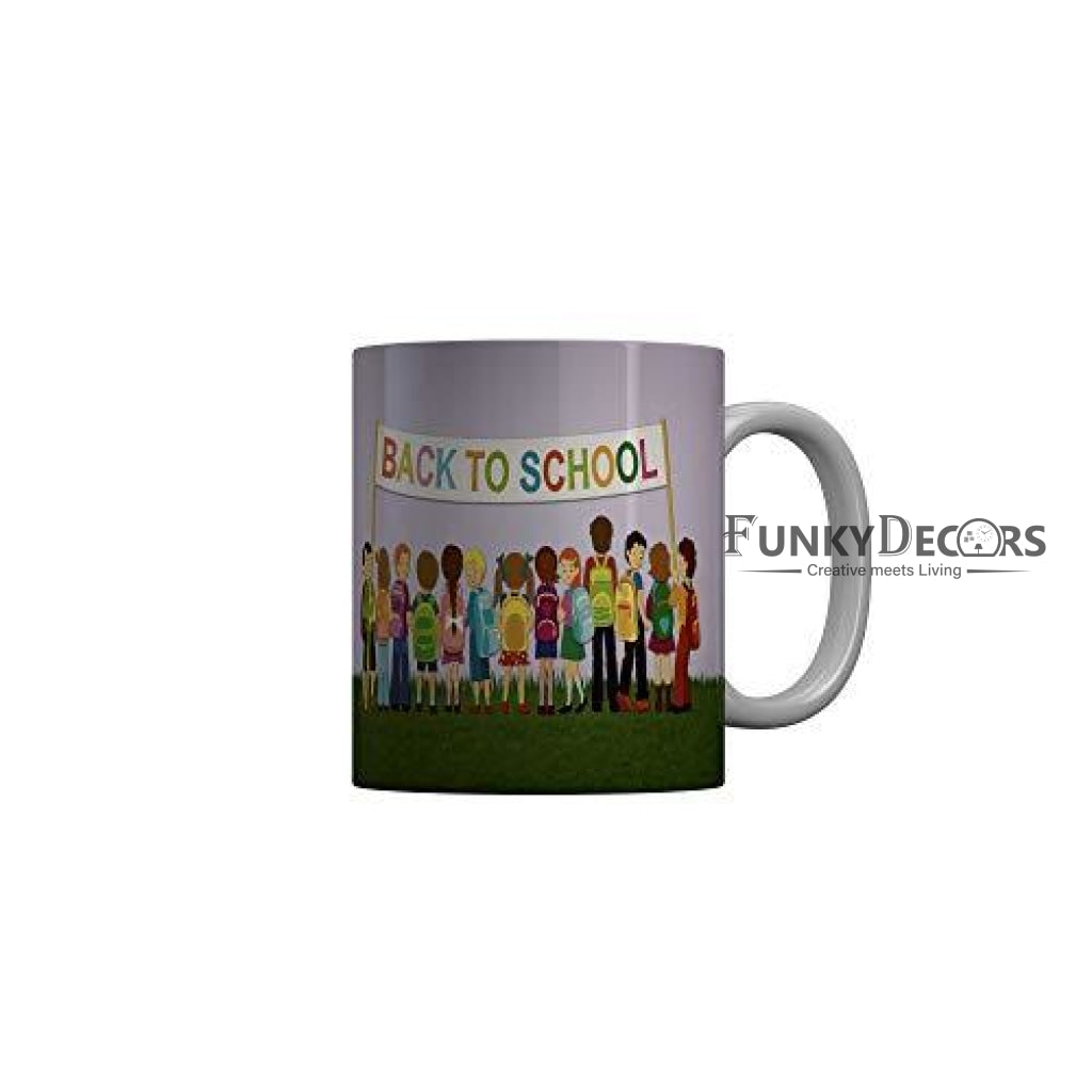 Funkydecors Back To School Childhood Memories Ceramic Mug 350 Ml Multicolor Mugs