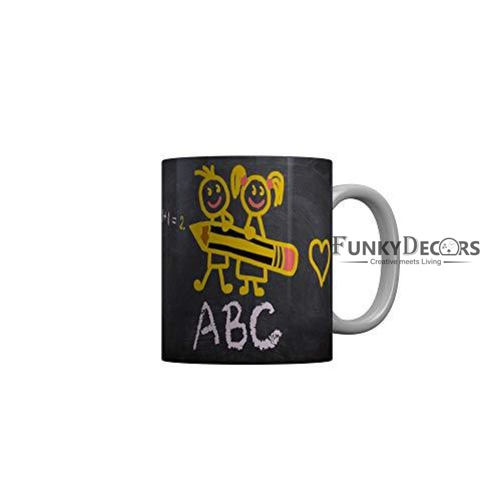 Funkydecors Back To School Childhood Memories Ceramic Mug 350 Ml Multicolor Mugs