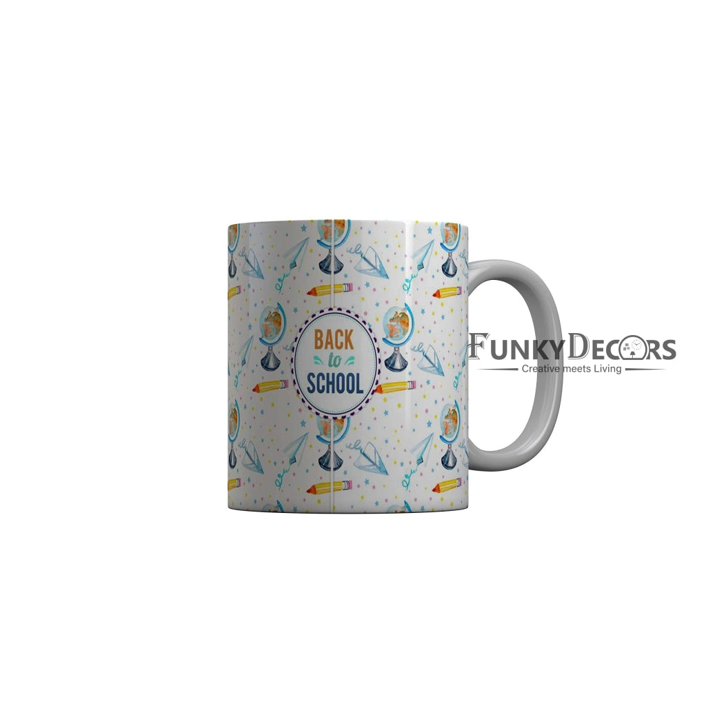 Funkydecors Back To School Childhood Memories Ceramic Mug 350 Ml Multicolor Mugs