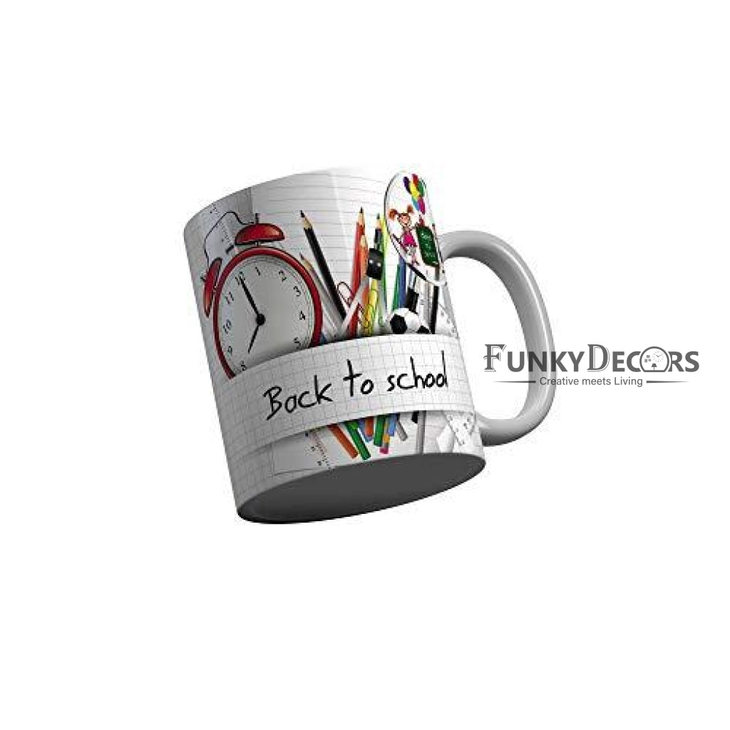 Funkydecors Back To School Childhood Memories Ceramic Mug 350 Ml Multicolor Mugs