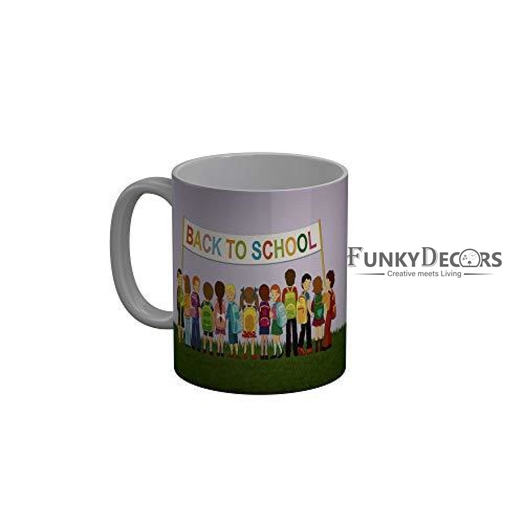 Funkydecors Back To School Childhood Memories Ceramic Mug 350 Ml Multicolor Mugs