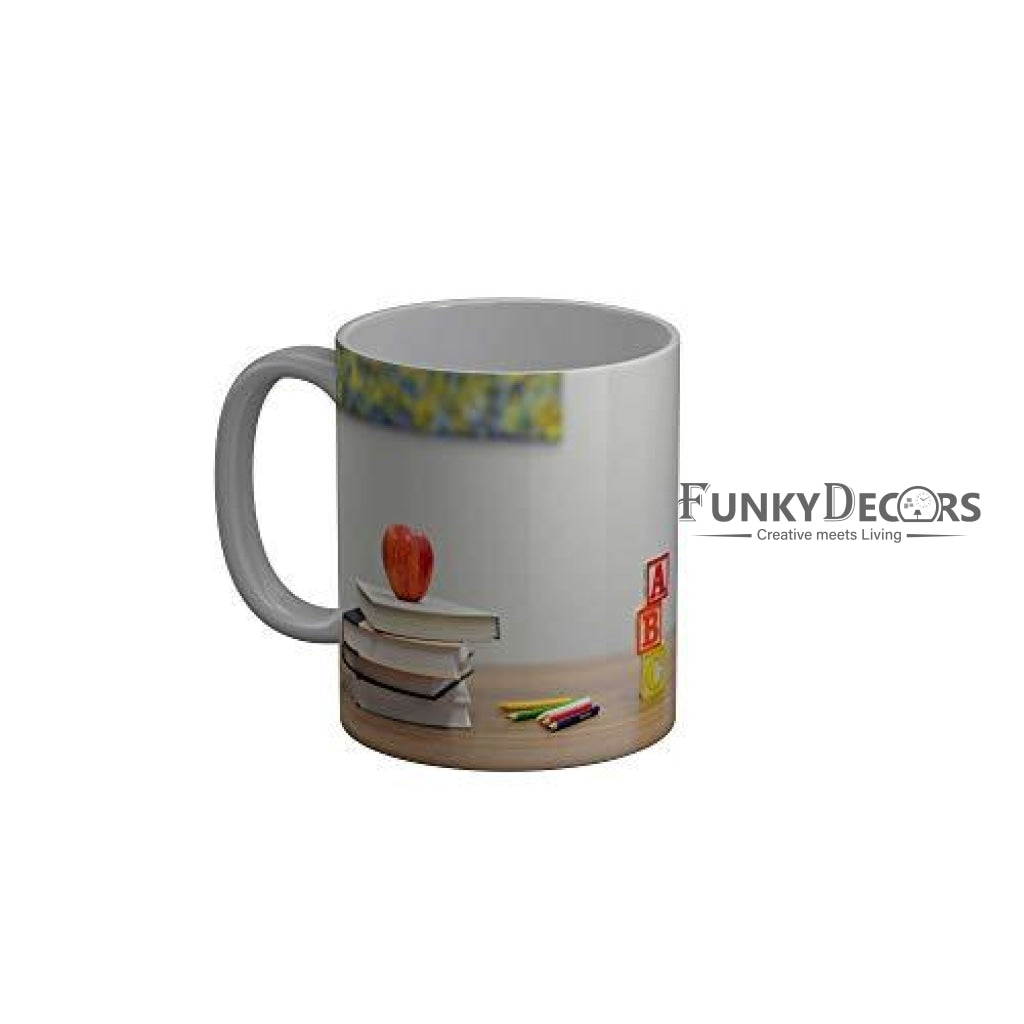 Funkydecors Back To School Childhood Memories Ceramic Mug 350 Ml Multicolor Mugs