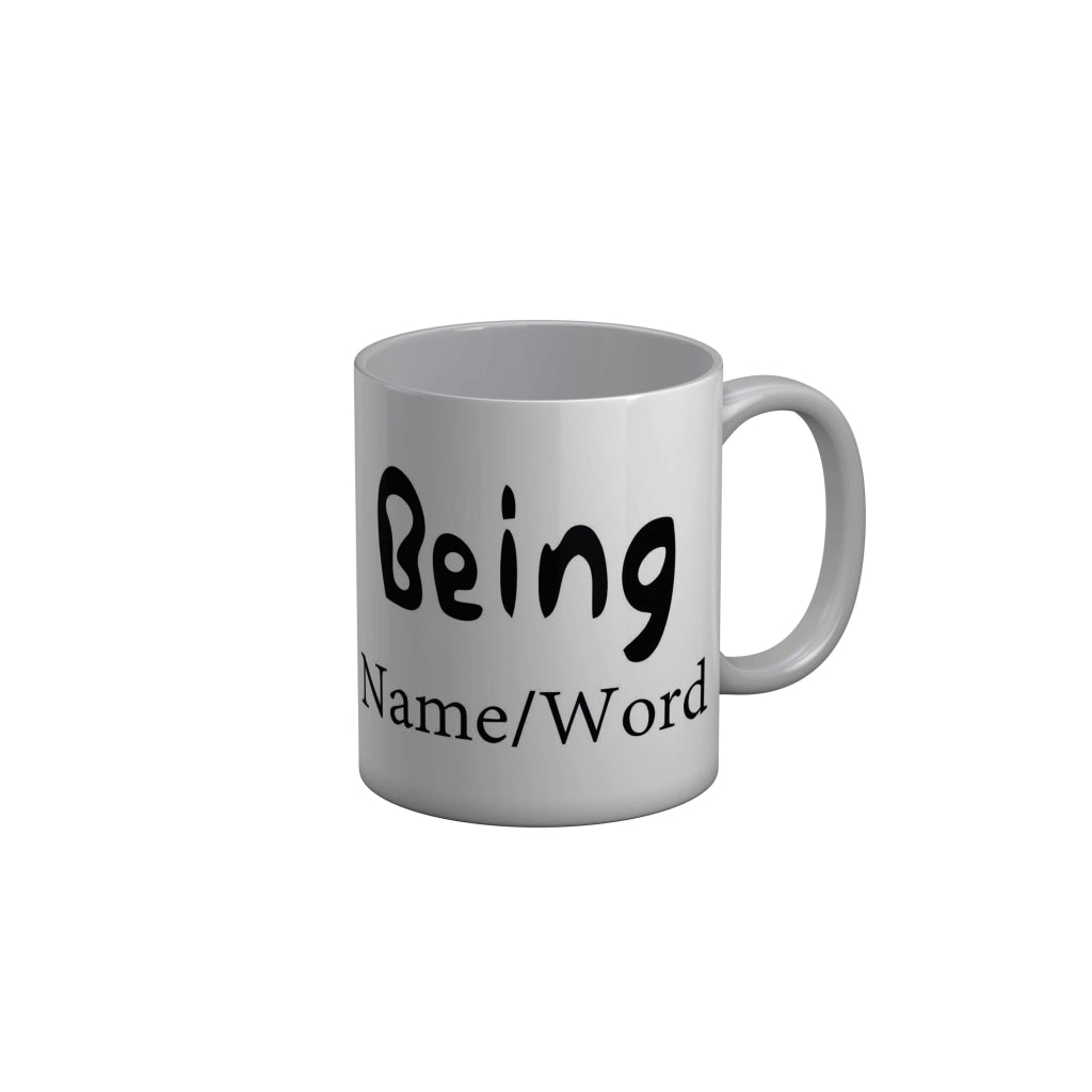 FunkyDecors Being White Ceramic Coffee Mug, 350 ml Mug FunkyDecors