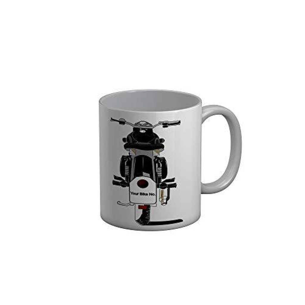 Funkydecors Bike Grey Ceramic Coffee Mug 350 Ml Mugs