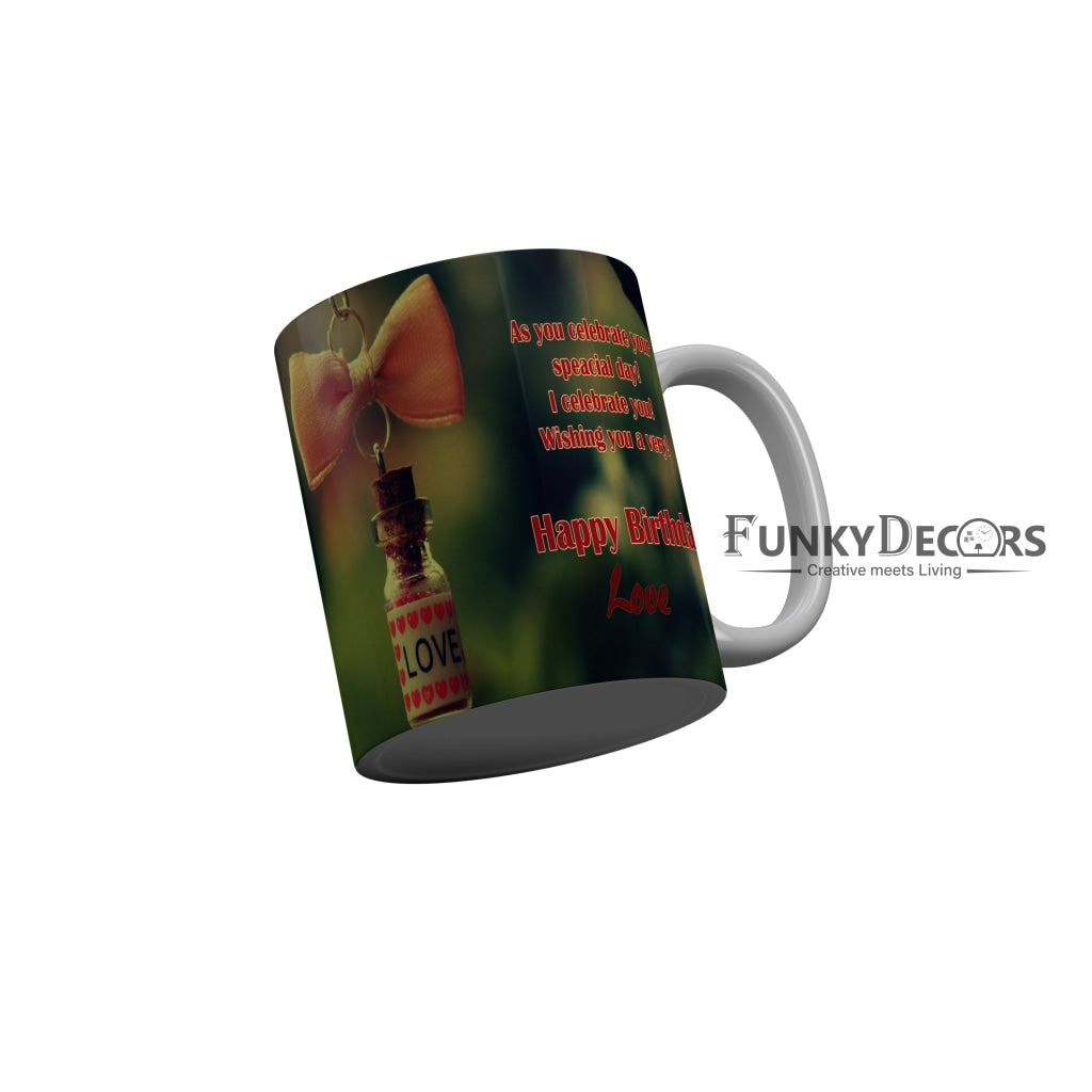 FunkyDecors Birthday Wishes Ceramic Coffee Mug