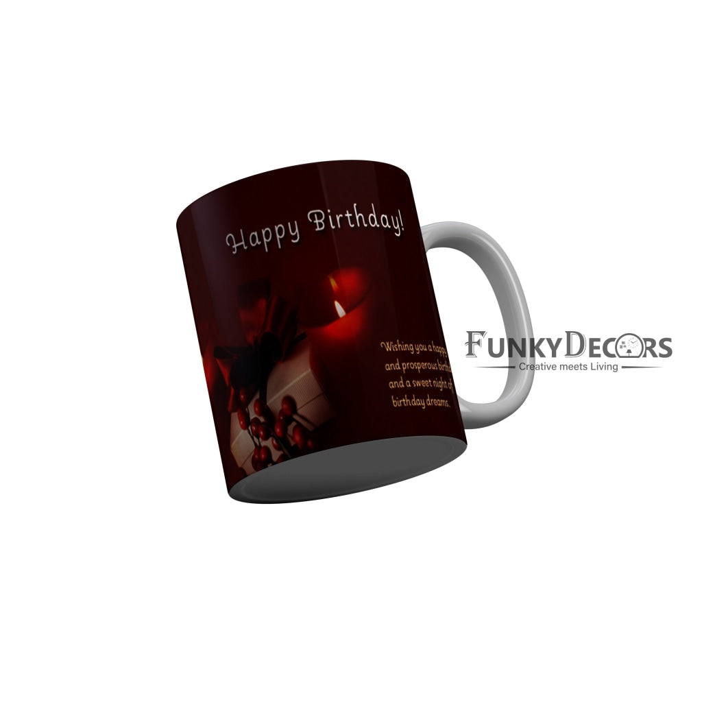 FunkyDecors Birthday Wishes Ceramic Coffee Mug