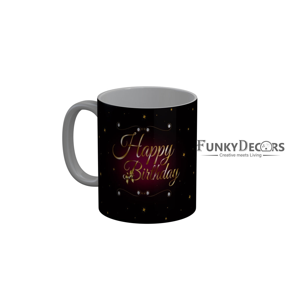 FunkyDecors Birthday Wishes Ceramic Coffee Mug