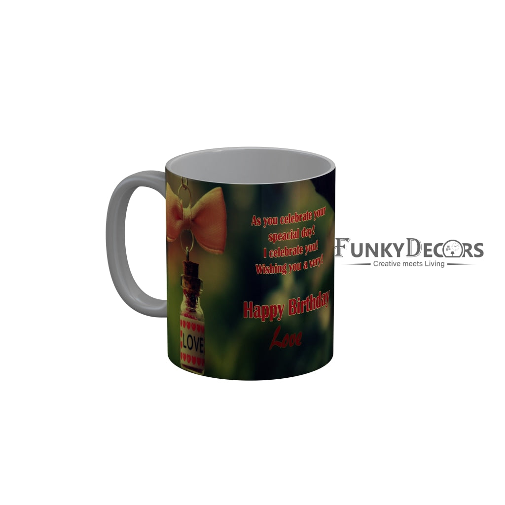 FunkyDecors Birthday Wishes Ceramic Coffee Mug