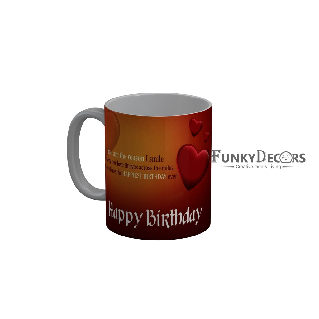 FunkyDecors Birthday Wishes Ceramic Coffee Mug