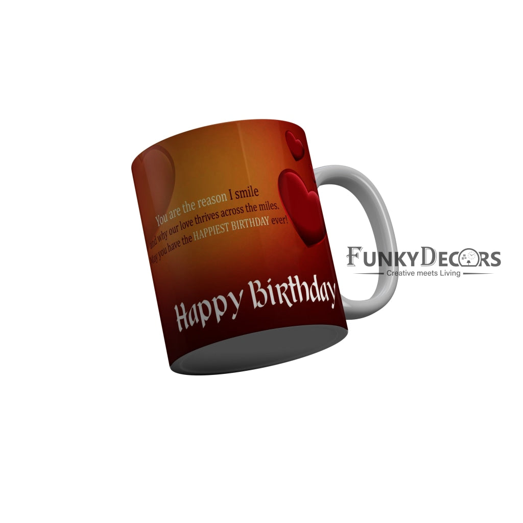 FunkyDecors Birthday Wishes Ceramic Coffee Mug