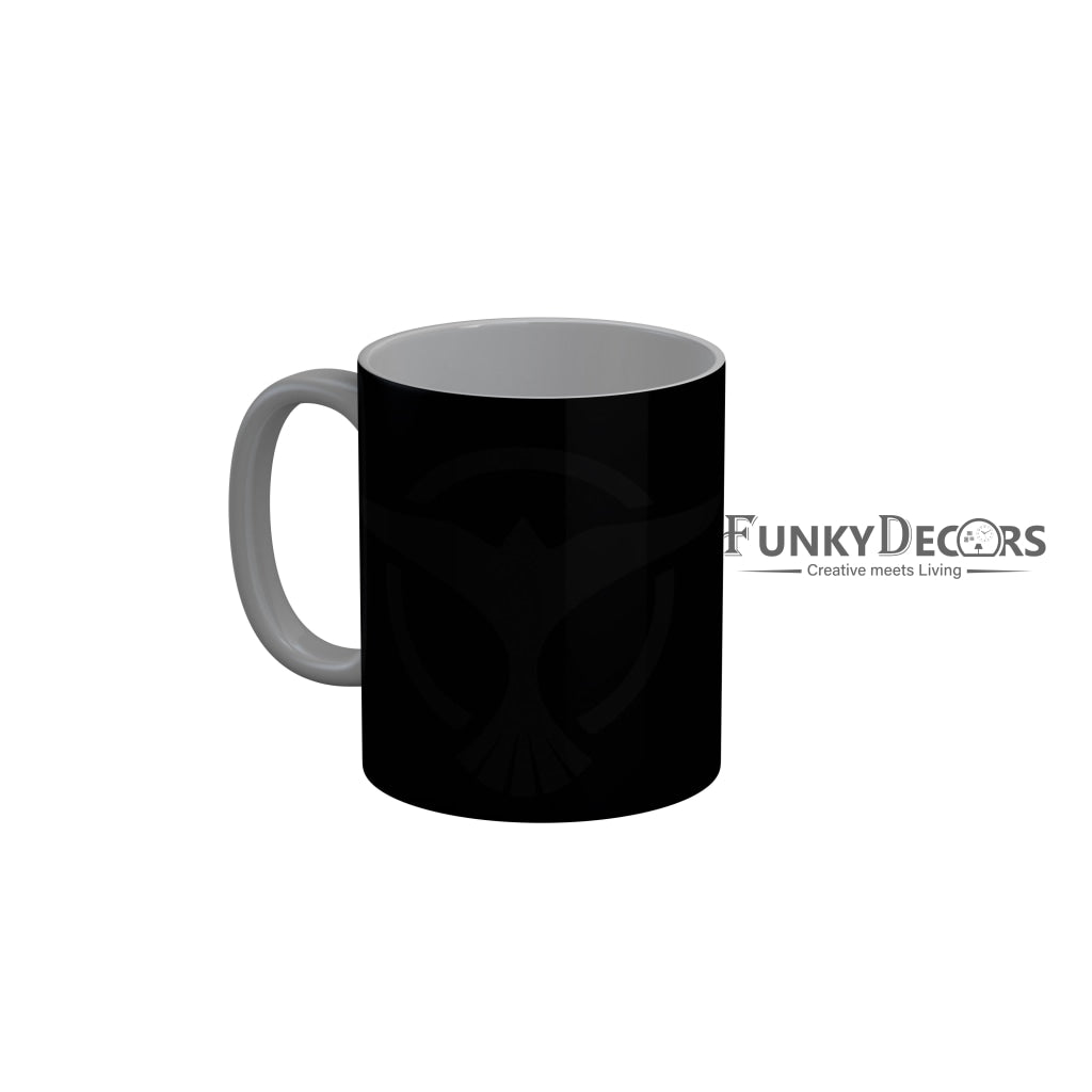 FunkyDecors Black Coffee Mug, 350 ml