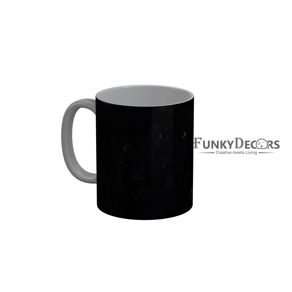 FunkyDecors Black Marble Pattern Ceramic Coffee Mug