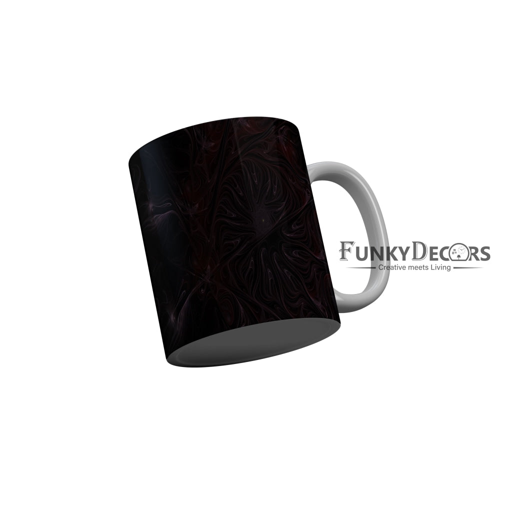 FunkyDecors Black Marble Pattern Ceramic Coffee Mug