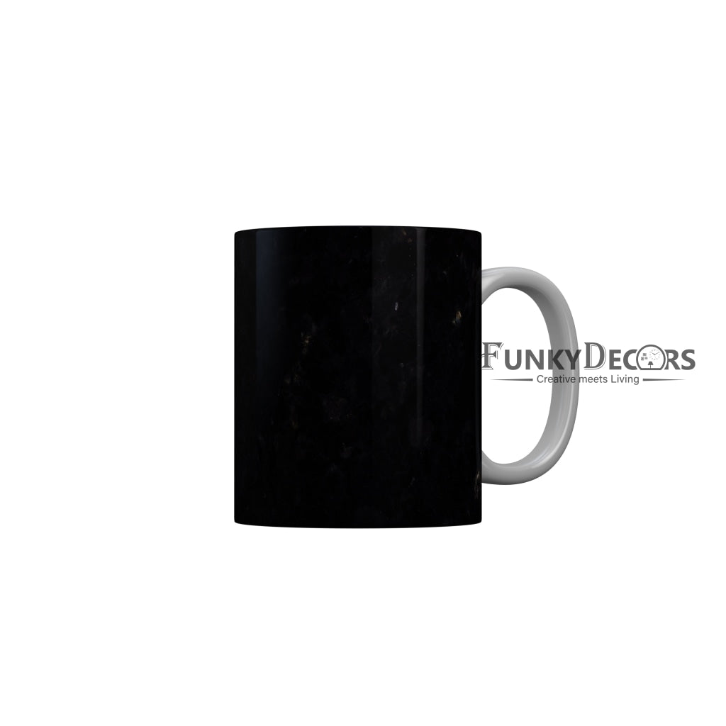FunkyDecors Black Marble Pattern Ceramic Coffee Mug