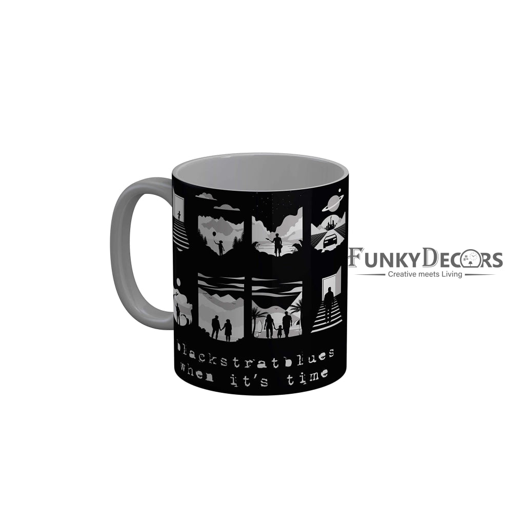 Funkydecors Blackstrablues Music Lover Ceramic Mug 350 Ml Multicolor Mugs