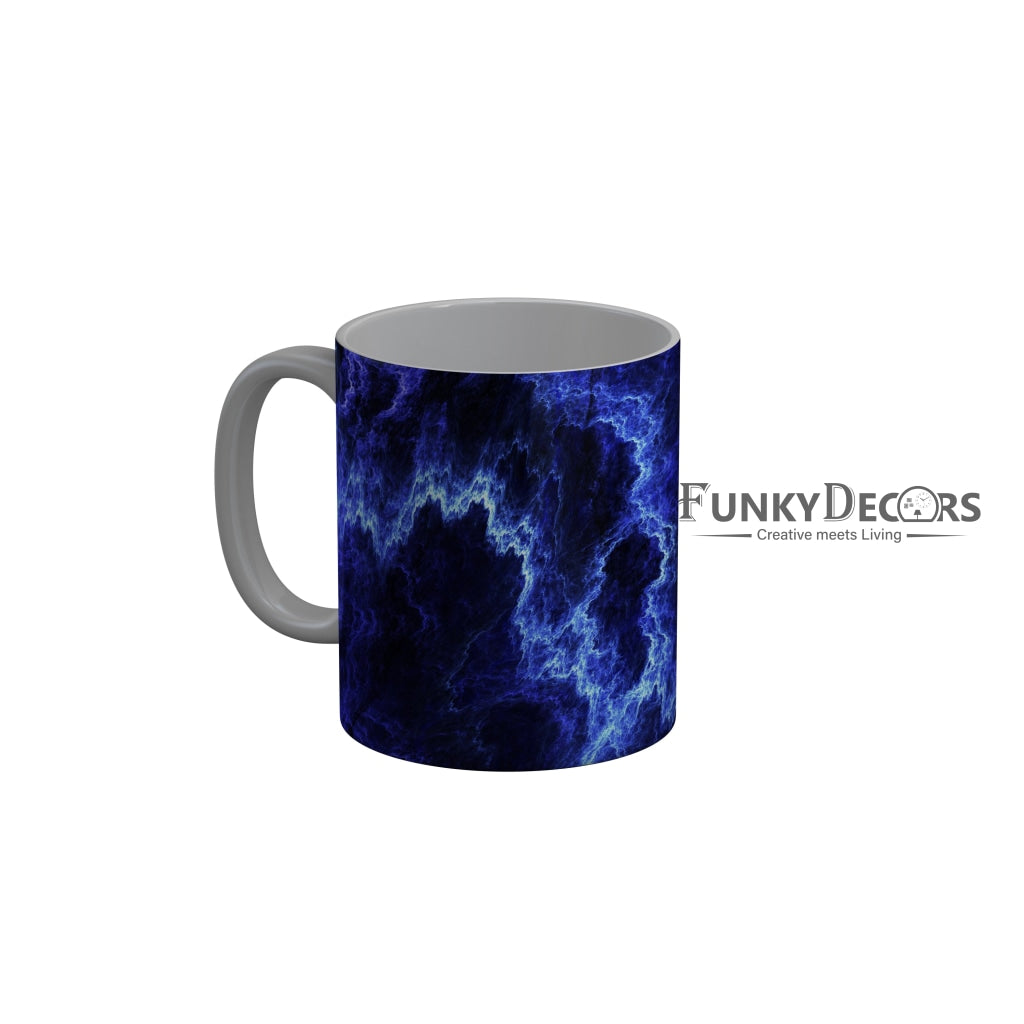 FunkyDecors Blue Marble Pattern Ceramic Coffee Mug