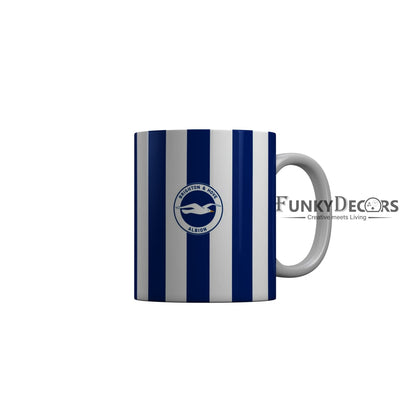 FunkyDecors Brighton and Hove Albion Blue White Ceramic Coffee Mug