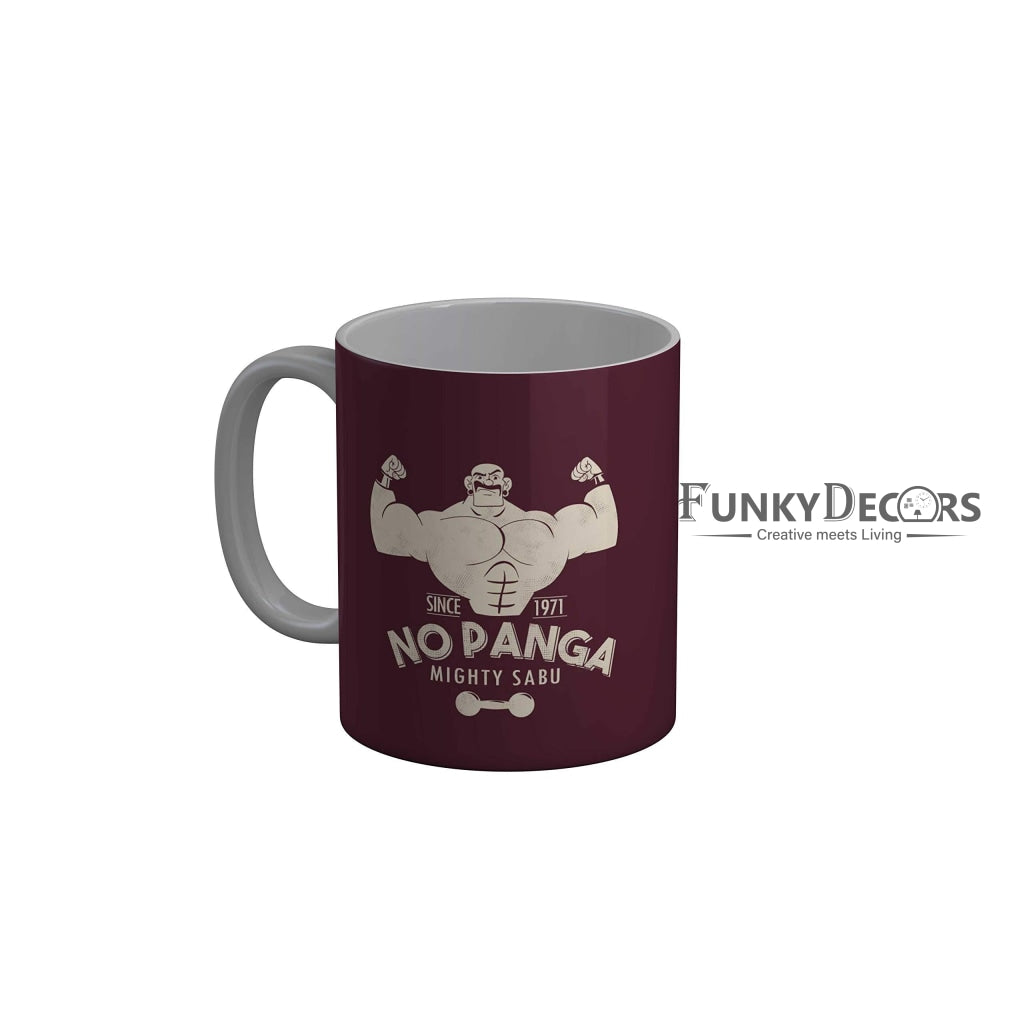Funkydecors Chacha Choudhary Comic Cartoon Ceramic Mug 350 Ml Multicolor Mugs