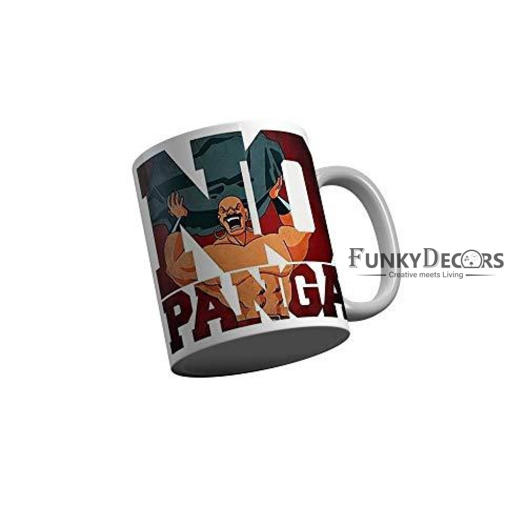 Funkydecors Chacha Choudhary Comic Cartoon Ceramic Mug 350 Ml Multicolor Mugs