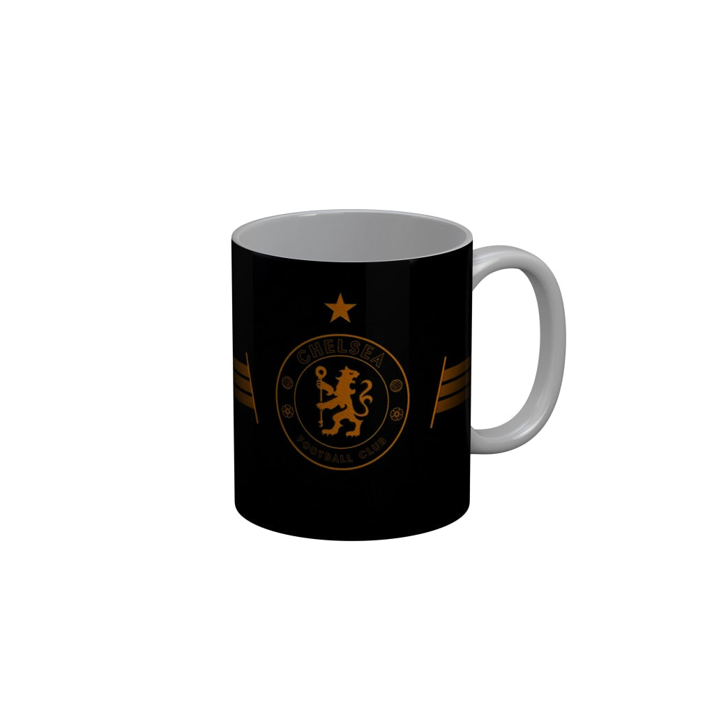 FunkyDecors Chelsea Football Club Black Ceramic Coffee Mug