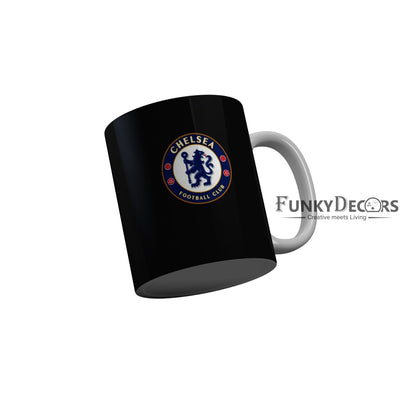 FunkyDecors Chelsea Football Club Black Ceramic Coffee Mug