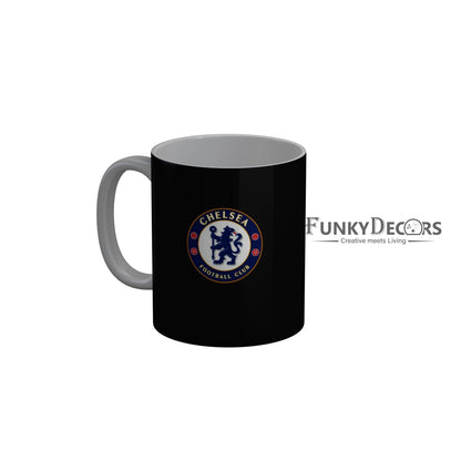 FunkyDecors Chelsea Football Club Black Ceramic Coffee Mug