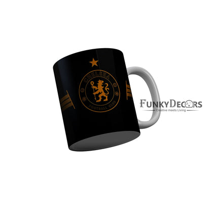 FunkyDecors Chelsea Football Club Black Ceramic Coffee Mug