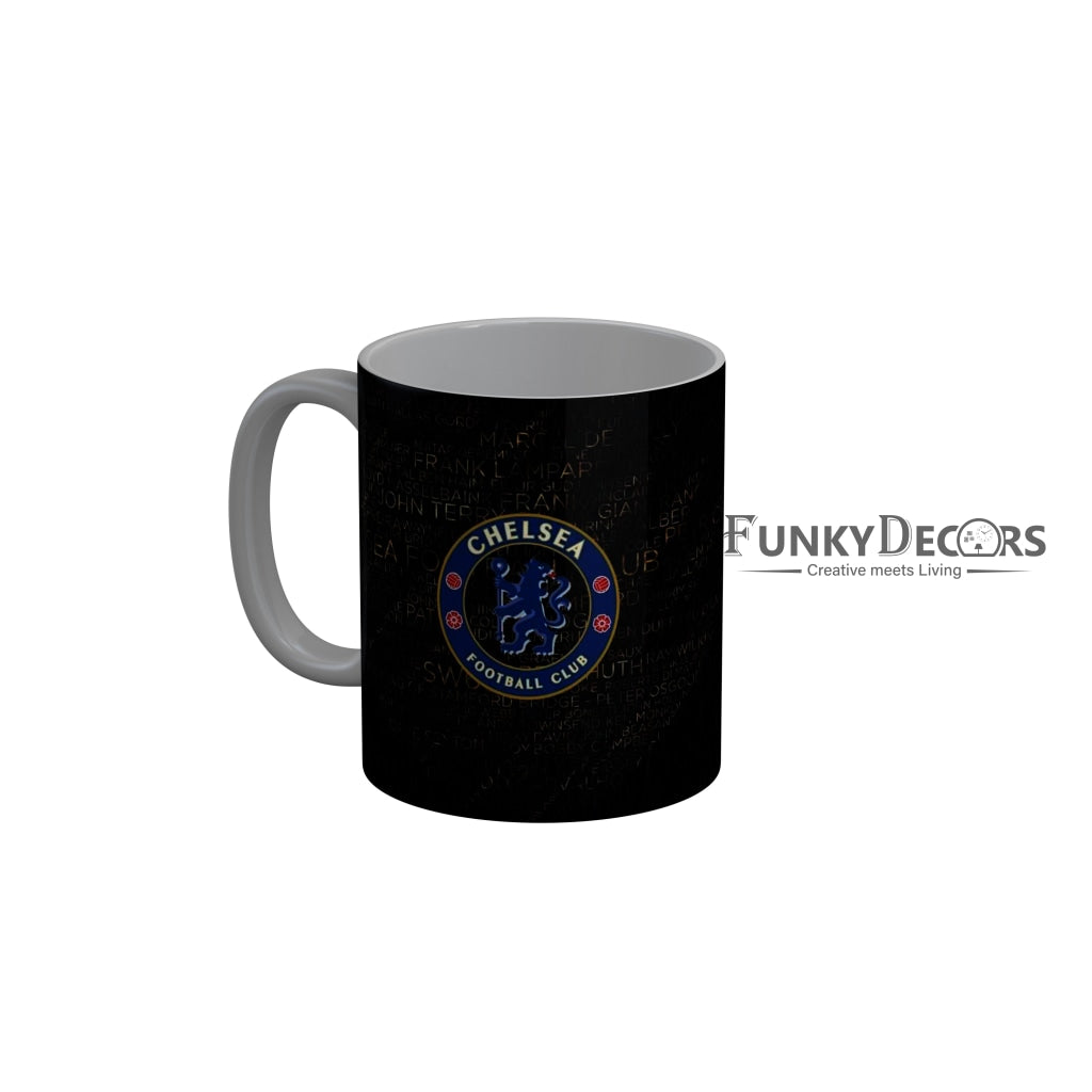 FunkyDecors Chelsea Football Club Black Ceramic Coffee Mug