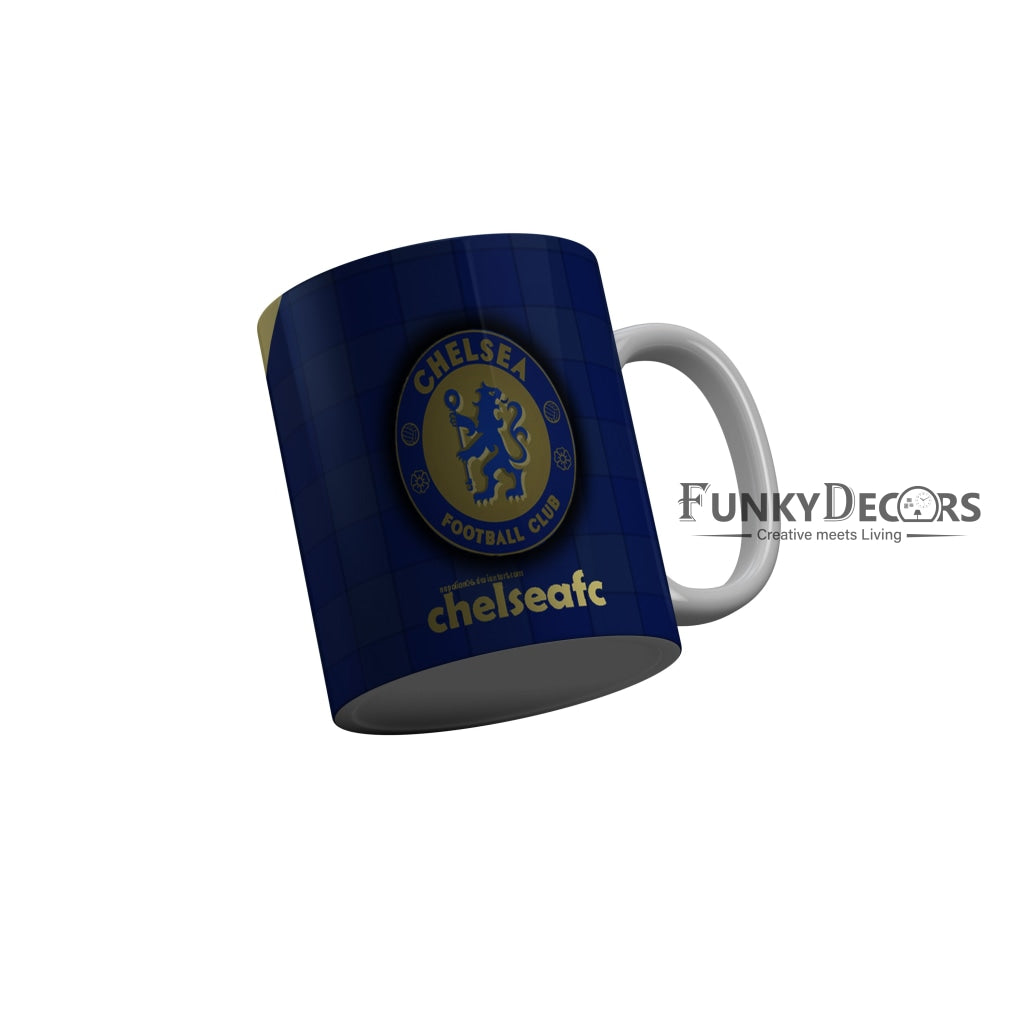 FunkyDecors Chelsea Football Club Blue Ceramic Coffee Mug