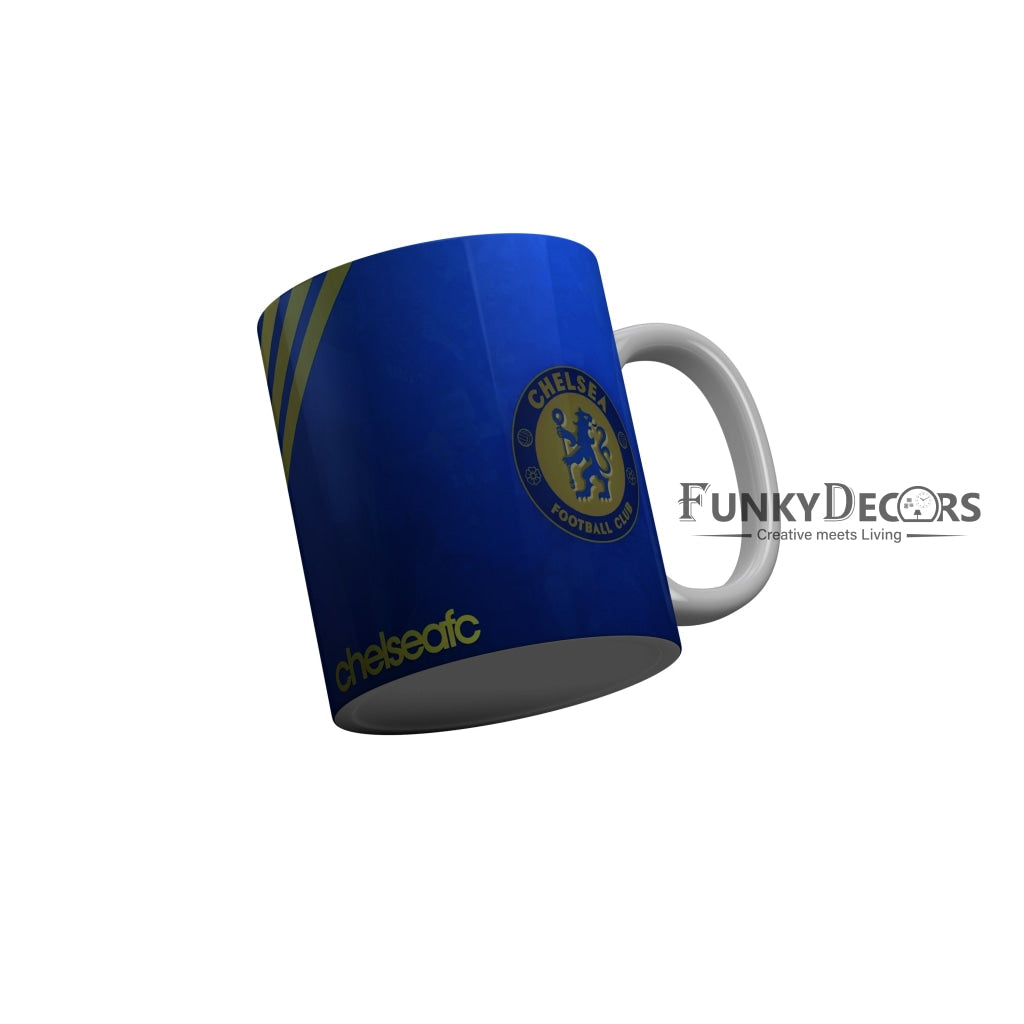 FunkyDecors Chelsea Football Club Blue Ceramic Coffee Mug