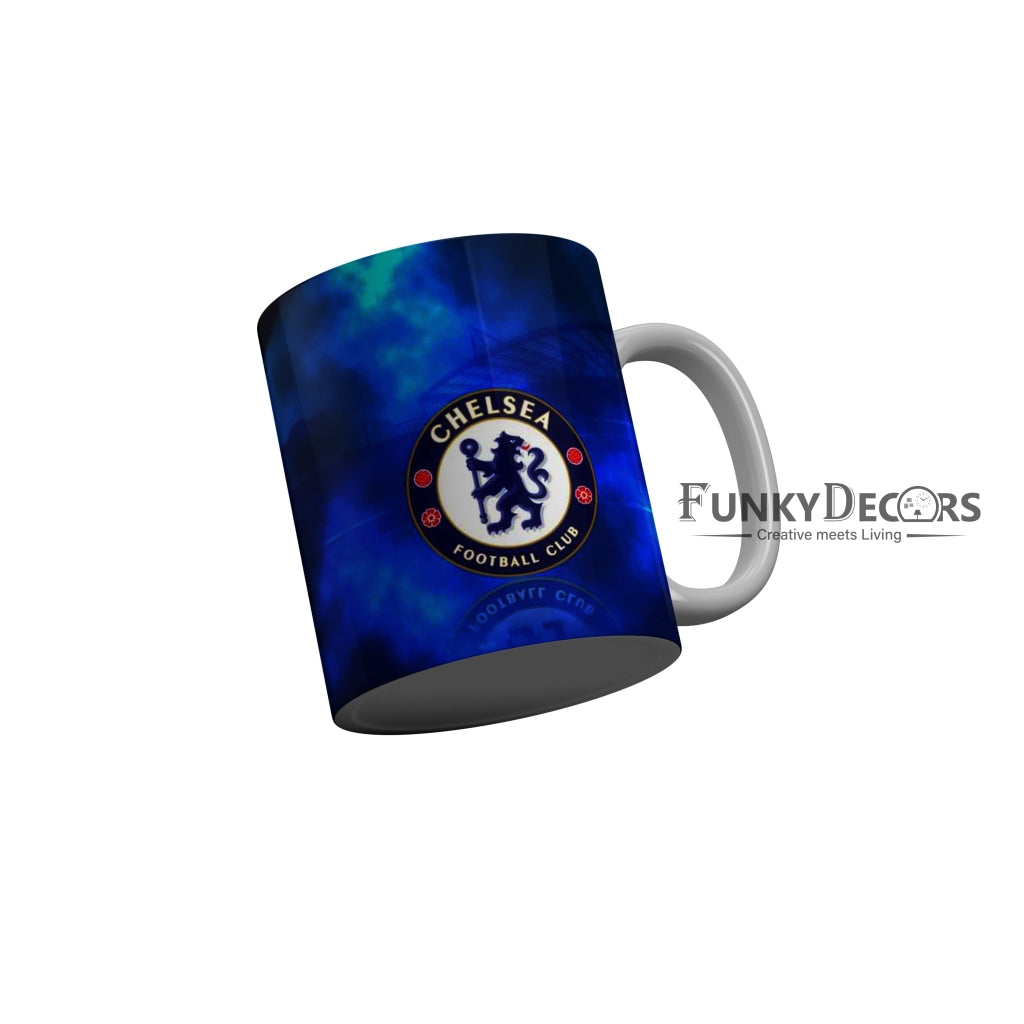 FunkyDecors Chelsea Football Club Blue Ceramic Coffee Mug