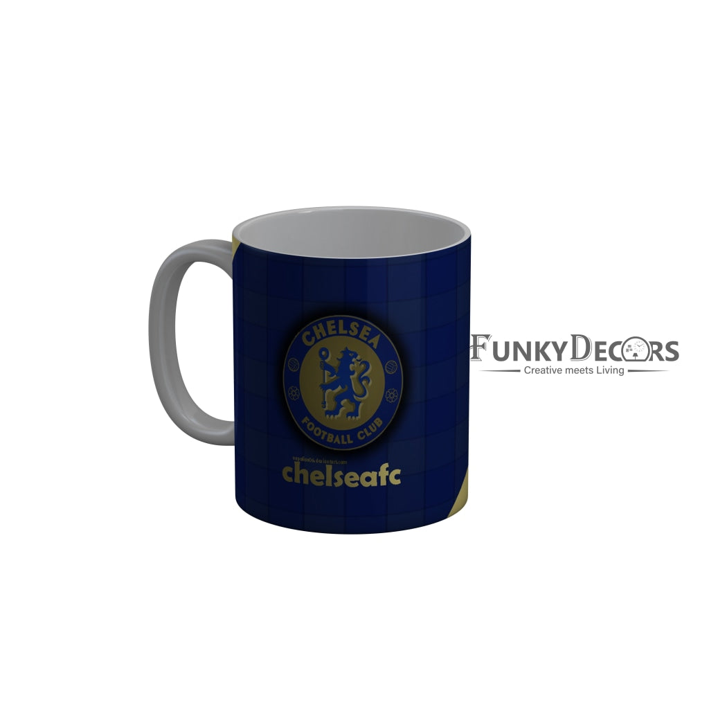 FunkyDecors Chelsea Football Club Blue Ceramic Coffee Mug