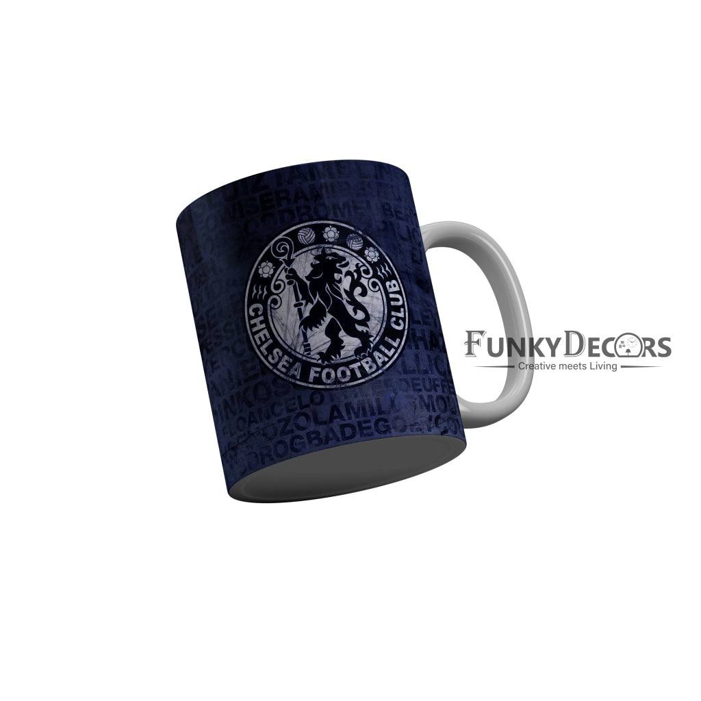 FunkyDecors Chelsea Football Club Blue Ceramic Coffee Mug
