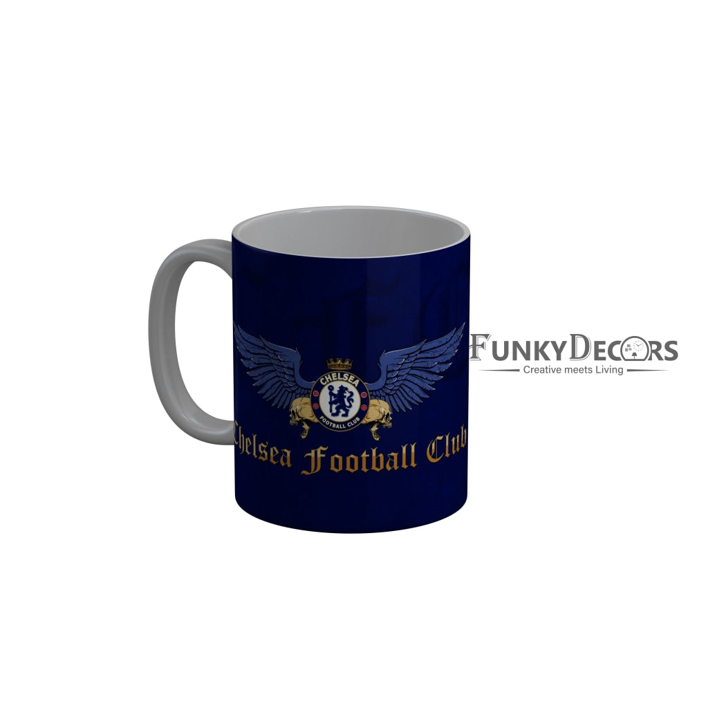 FunkyDecors Chelsea Football Club Blue Ceramic Coffee Mug