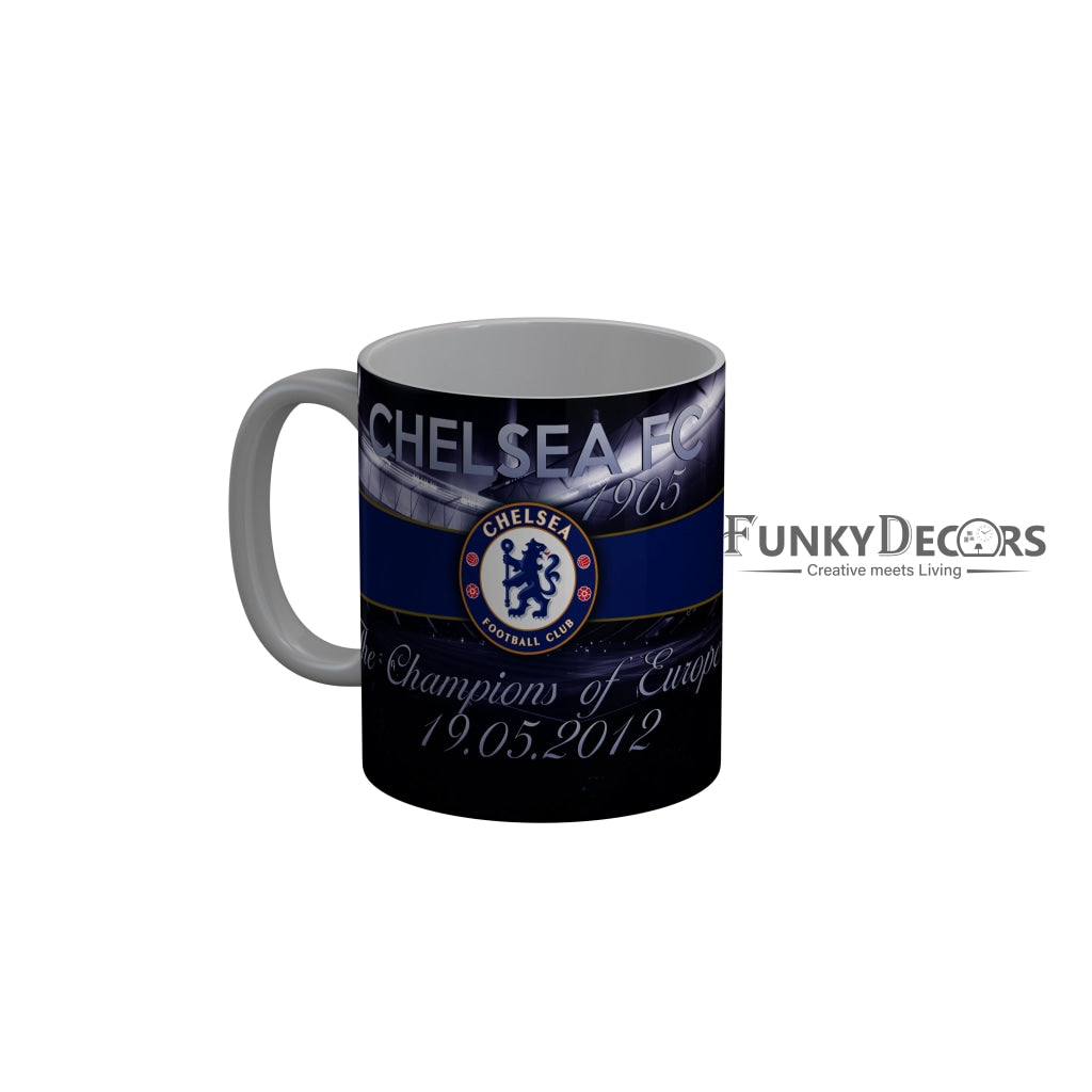 FunkyDecors Chelsea Football Club Champions of Euorope 19.05.12 Blue Ceramic Coffee Mug