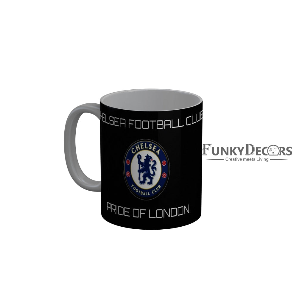 FunkyDecors Chelsea Football Club Pride of London Black Ceramic Coffee Mug